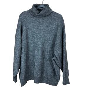 ZARA Alpaca Wool Blend Slouchy Relax Oversized Turtleneck Sweater Lagenlook M